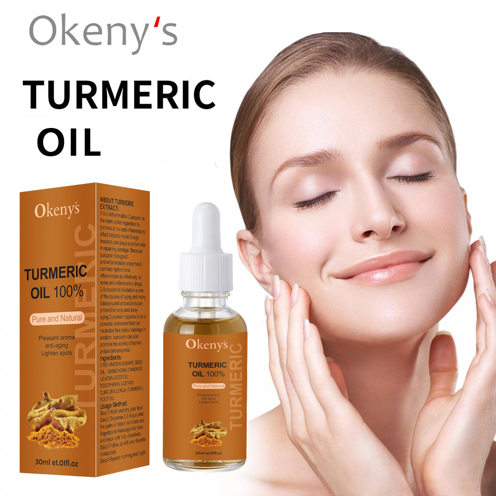 Turmeric Face Serum Whitening Dark Spot Remover Acne Scar Bright Skin ...