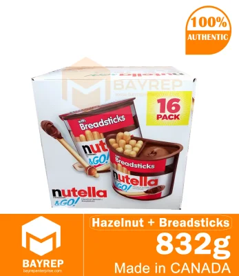 Nutella Hazelnut Spread + Breadsticks, 16 Pack