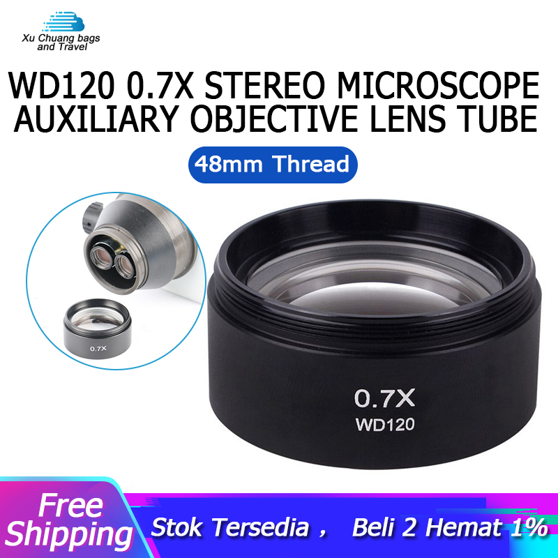 Sonline WD120 0.7X Trinocular Stereo Microscope Auxiliary Objective Lens Barlow Lens 48mm Thread 