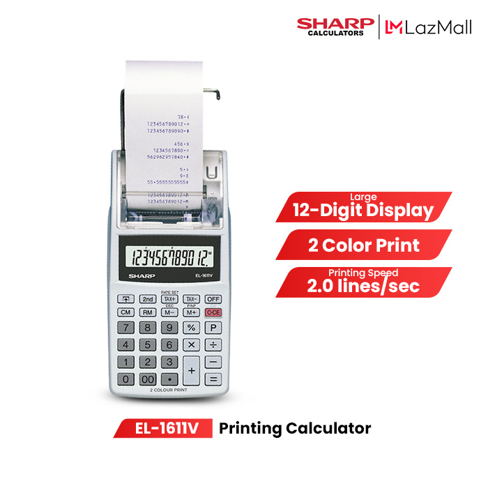 Sharp Mini Printing Calculator EL-1611V Sharp El 1611V Sharp