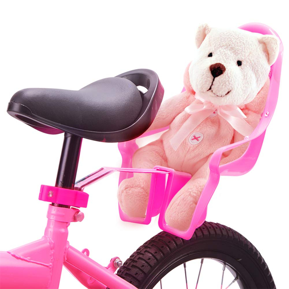 ARQEAR529453ตลก Universal DIY เด็กเก้าอี้อุปกรณ์รถจักรยานตุ๊กตาที่นั่งจักรยานพร้อมสติ๊กเกอร์