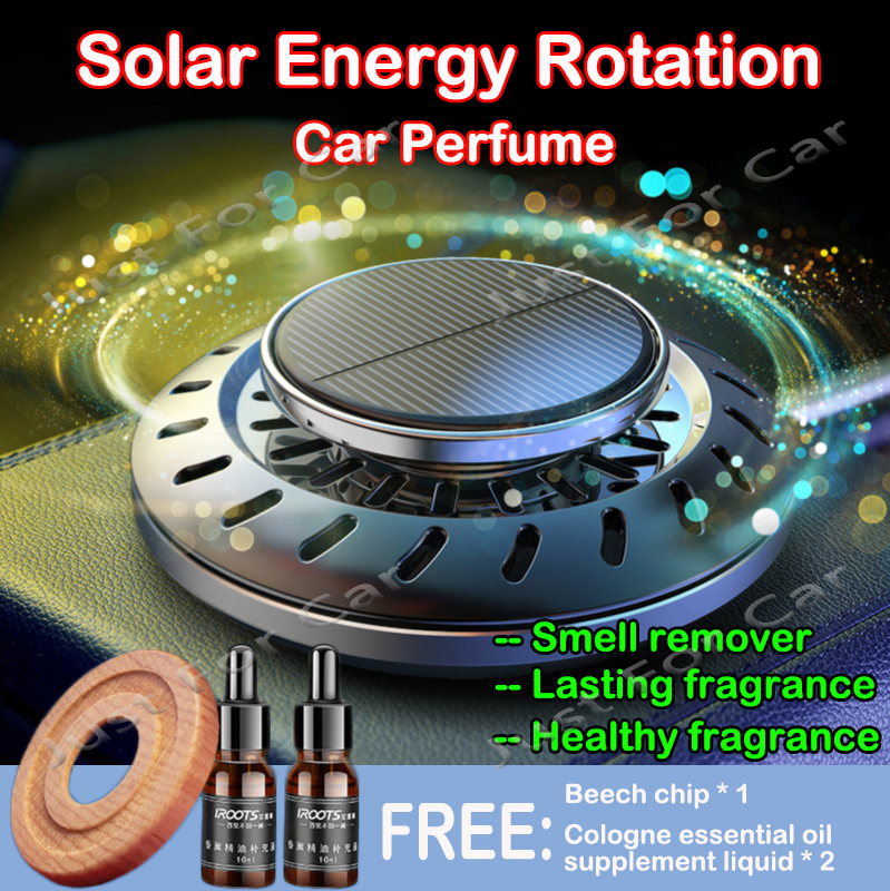 Solar Rotating Car Perfume Air Freshener Aromatherapy Ornament Car  Accessories