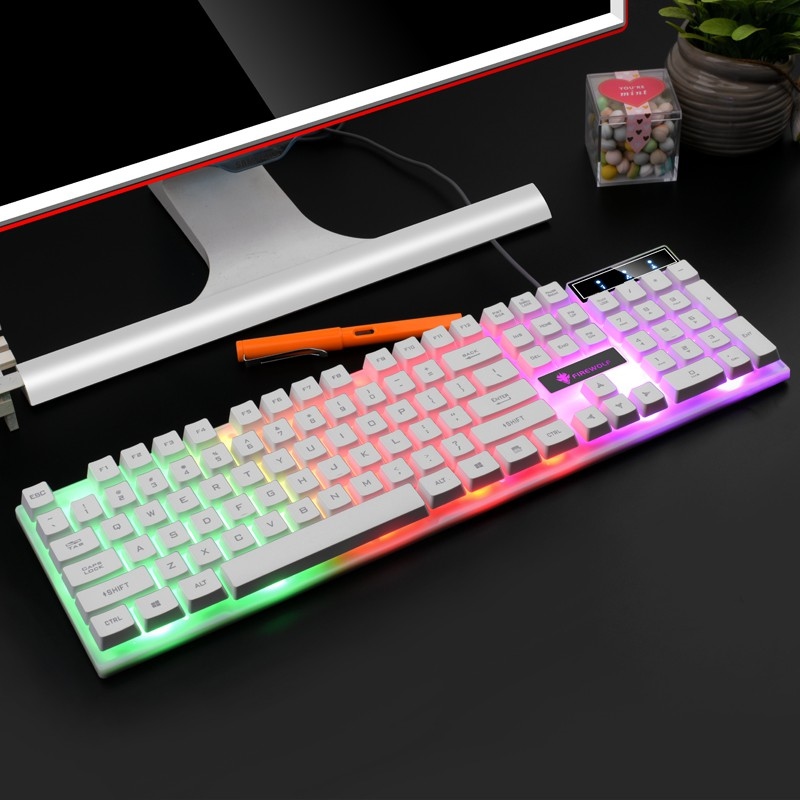 FIREWOLF K20 K25 Rainbow LED Gaming Keyboard Multi-Media Online ...