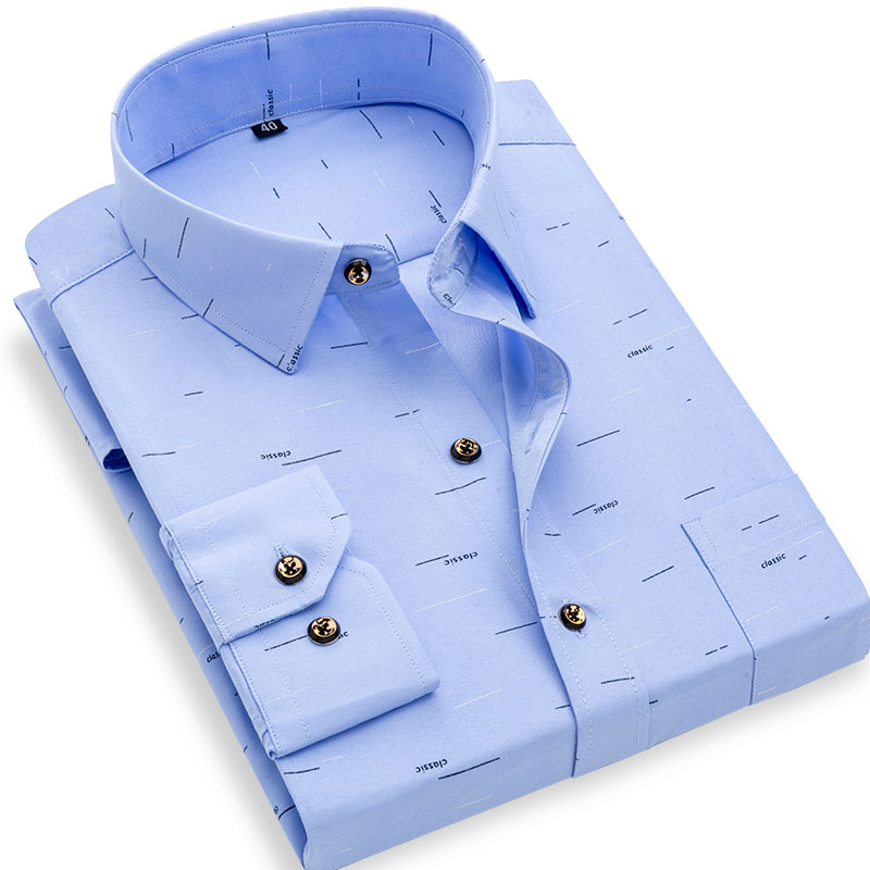 Long Sleeve Mens Plaid Casual Shirts 