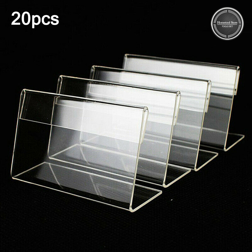 20pcs Acrylic Sign Display Holder Price Name Card Tag Label Stands Supplies Uk Lazada PH