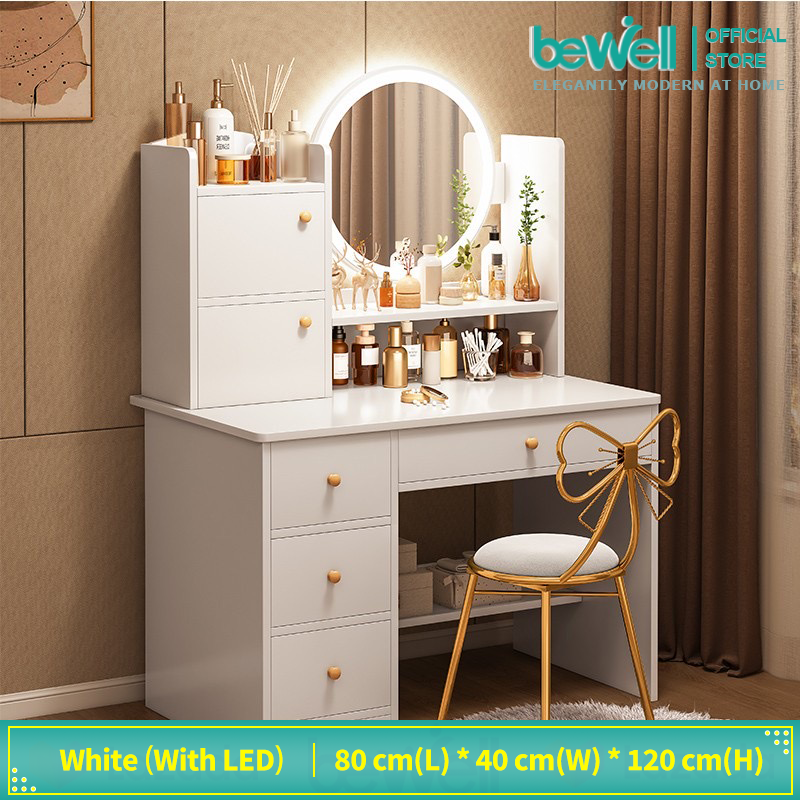 Bewell Dressing Table Bedroom Vanity Table Minimalist Modern Dressing