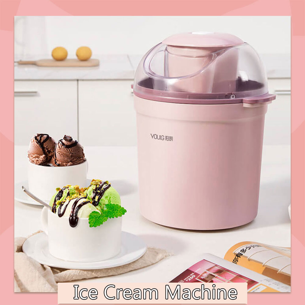 VLIDE Small Ice Cream Machine Home Automatic Ice Cream Machine Mini