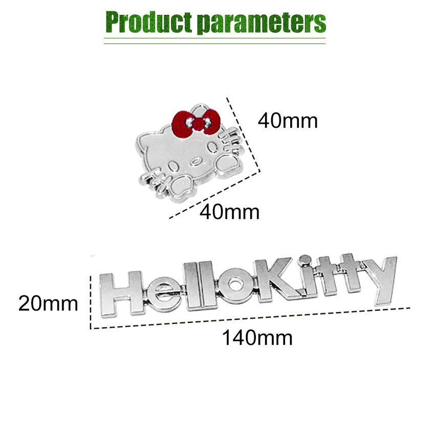 Kawaii Sanrio Car Stickers Cute Hello Kitty Cartoon Rearview Mirror