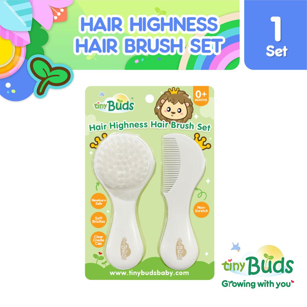 Tiny Buds Hair Highness Hair Brush Set Cradle Cap Relief Brush