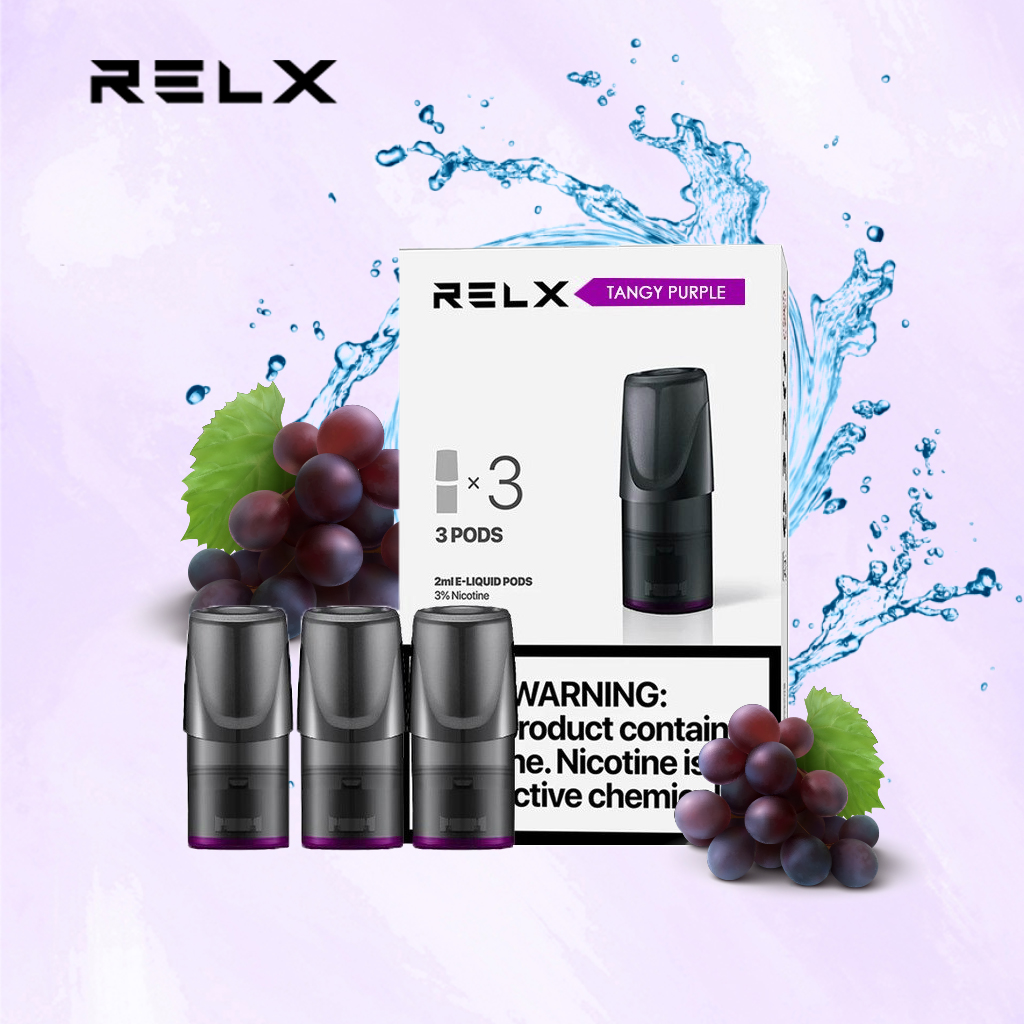 RELX Tangy Purple/ Grapes Flavor 3pcs Pods 3% | Lazada PH