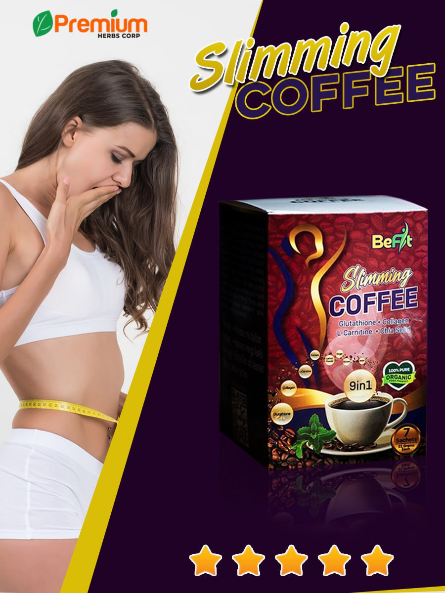BeFit Slimming Coffee Burn Fat with Whitening Detoxifies and Cleanses Increase Metabolism Anti