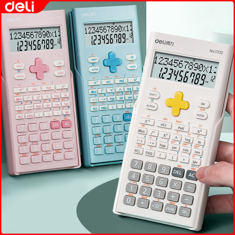 Deli 1700 Scientific Calculator For Student 240 Functions 10+2 Digits ...