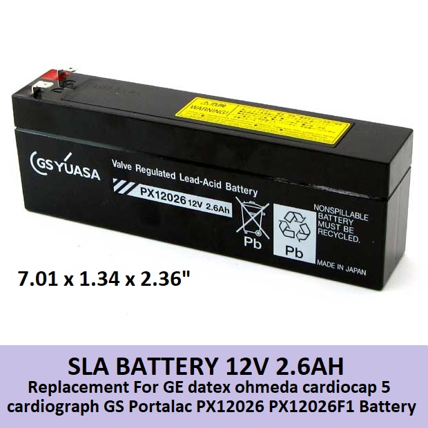 Ge Datex Ohmeda Cardiocap 5 Sla Battery 12v 26ah Gs Yuasa Portalac