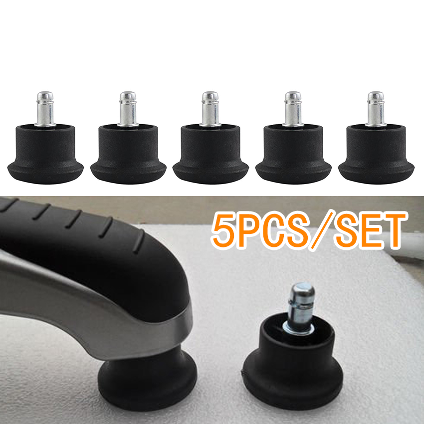 5pcs VOSAREA Chair Caster Wheels Replacement Fixed Stationary Castors