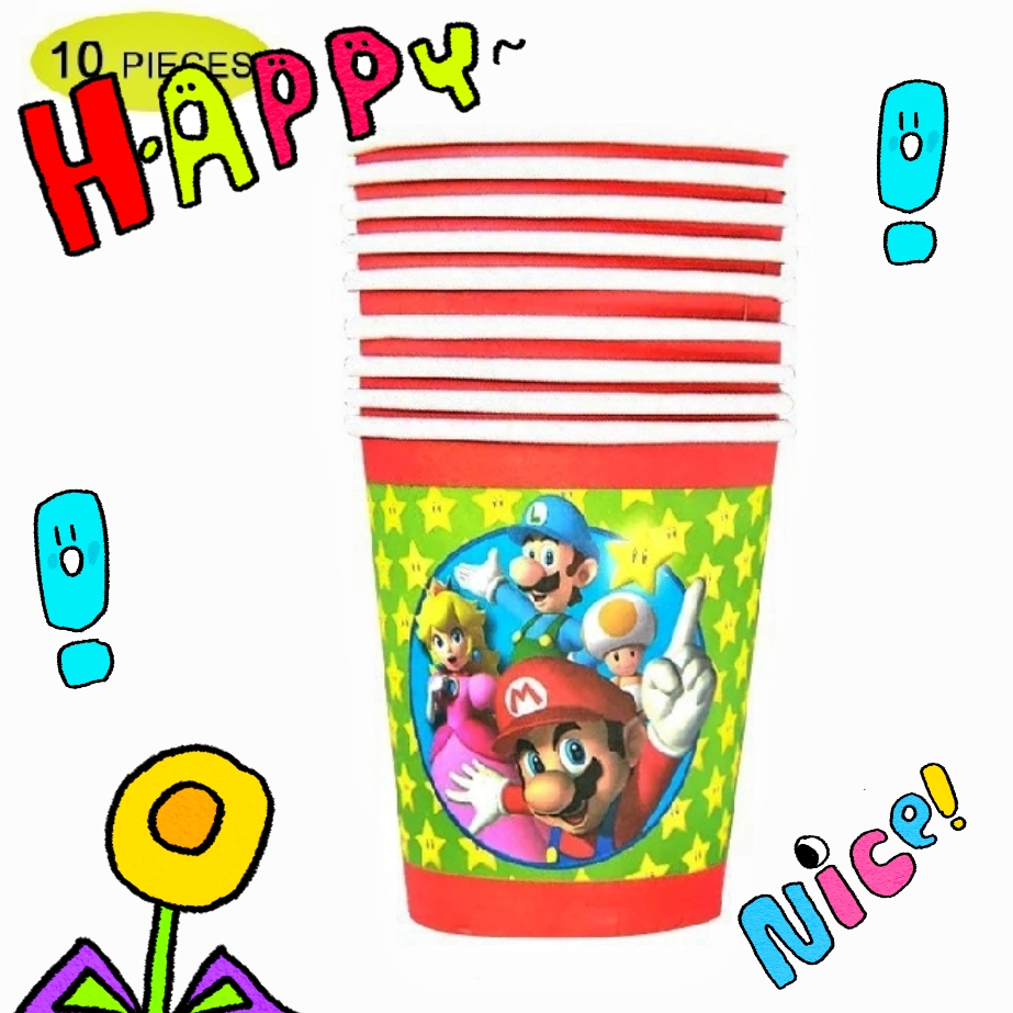 Plastic Cup Blue and Red Cups Plastic Cups Disposable Cups -  in 2023   Mario bros birthday party ideas, Super mario party favors, Super mario  birthday party