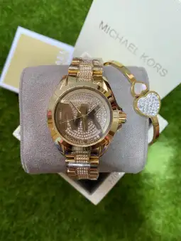 michael kors watch and bangle set