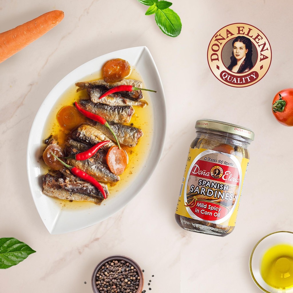 Doña Elena Spanish Sardines in Mild Spicy Corn Oil 228g x 2 Lazada PH
