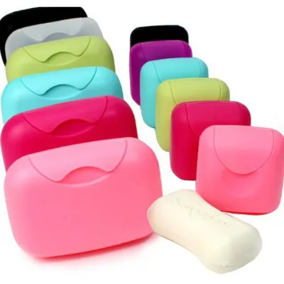 DELYOU. Soap Case Candy Colored Travel Waterproof Leakproof Soap Box With Lock