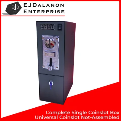 Complete PisoNet Universal Coinslot Box / Piso net Single Coin slot Metal Box / Single Coin Box / Pisonet Single Coin Box / Pisonet Single Coin Slot Box | ejdalanon | EJDalanon | ejd | EJD | ejdalanon enterprise | Ejdalanon Enterprise