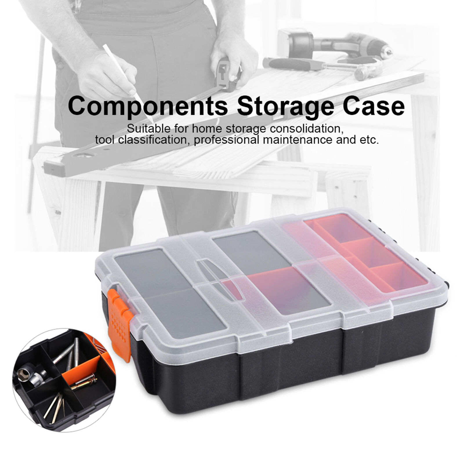 Tool Organizer Tackle Box Storage for Small Parts Screw Hardware