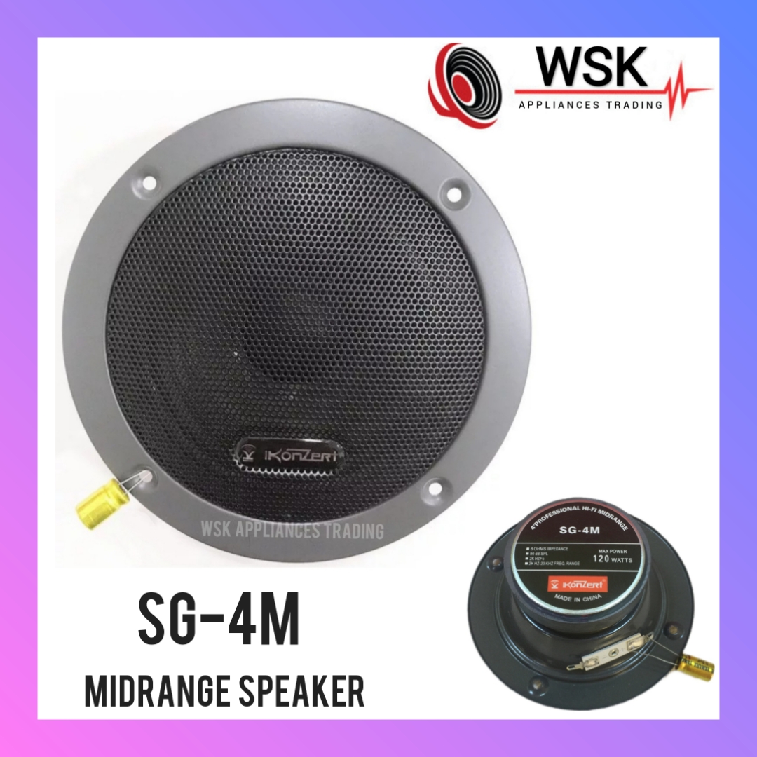 Konzrt 4inches Professional HiFi Midrange Speaker SG4M with FREE