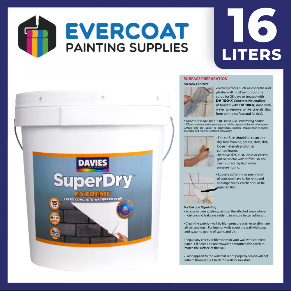 Davies SuperDry 16Liters Concrete Waterproofing Ready To Use Lazada PH