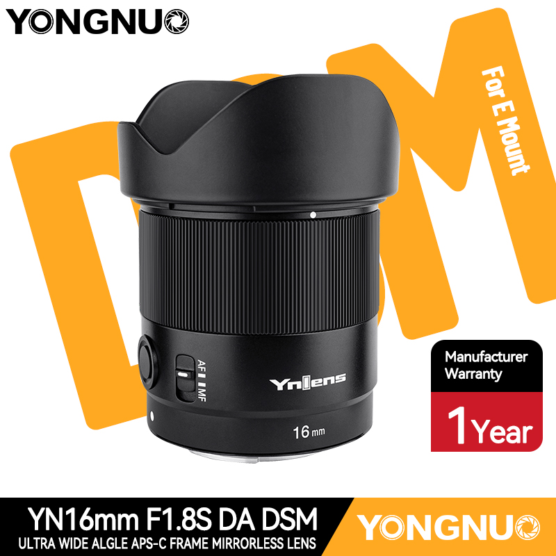 Yongnuo 16mm Sony Lens Yn16mm F1 8s Da Dsm Wide Angle Aps C Prime Lens