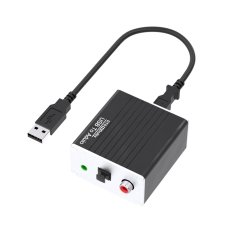 USB to Audio Converter PC Sound Card for PS5 to 3.5mm Speaker AUX Converter Fiber Coaxial DTS Dolby 5.1 Source Code