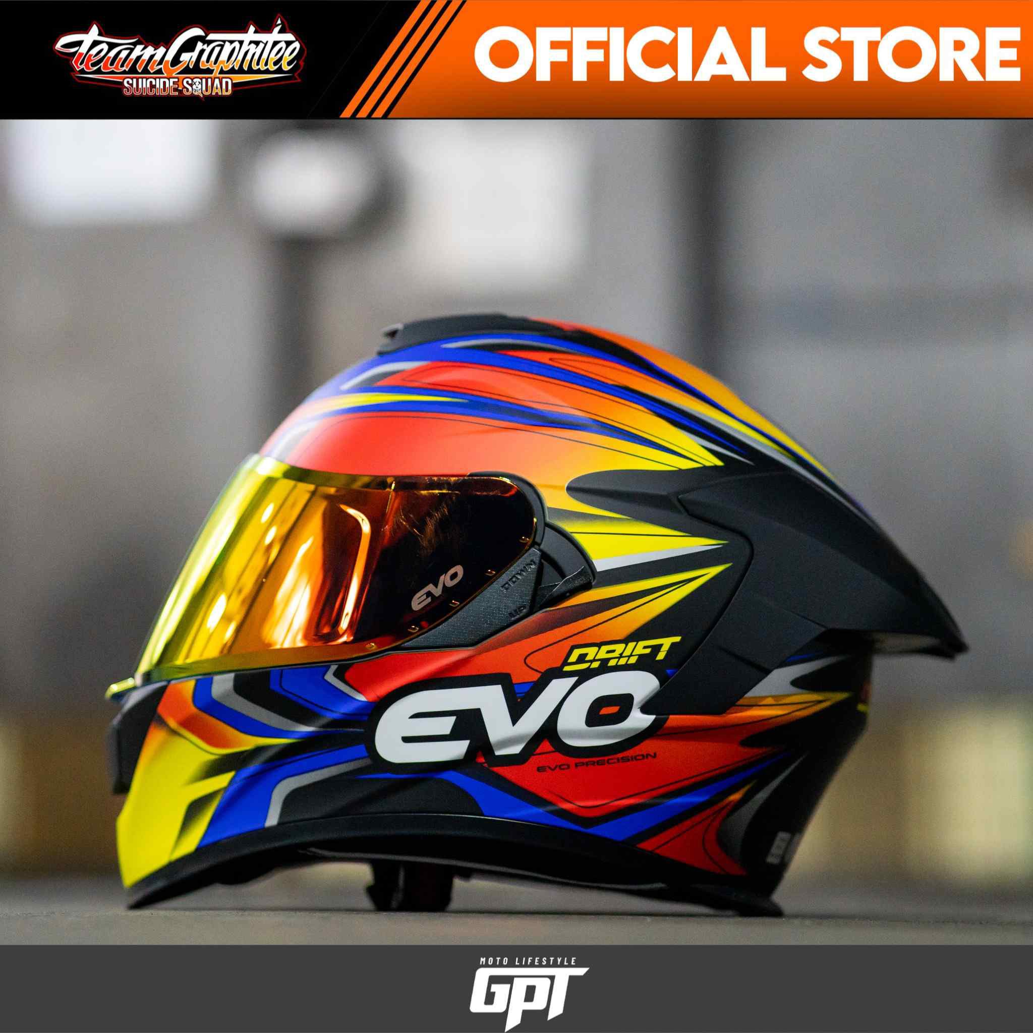 Evo Gsx 3000 Evo Drift Helmet Evo Gsx 3000 Blue