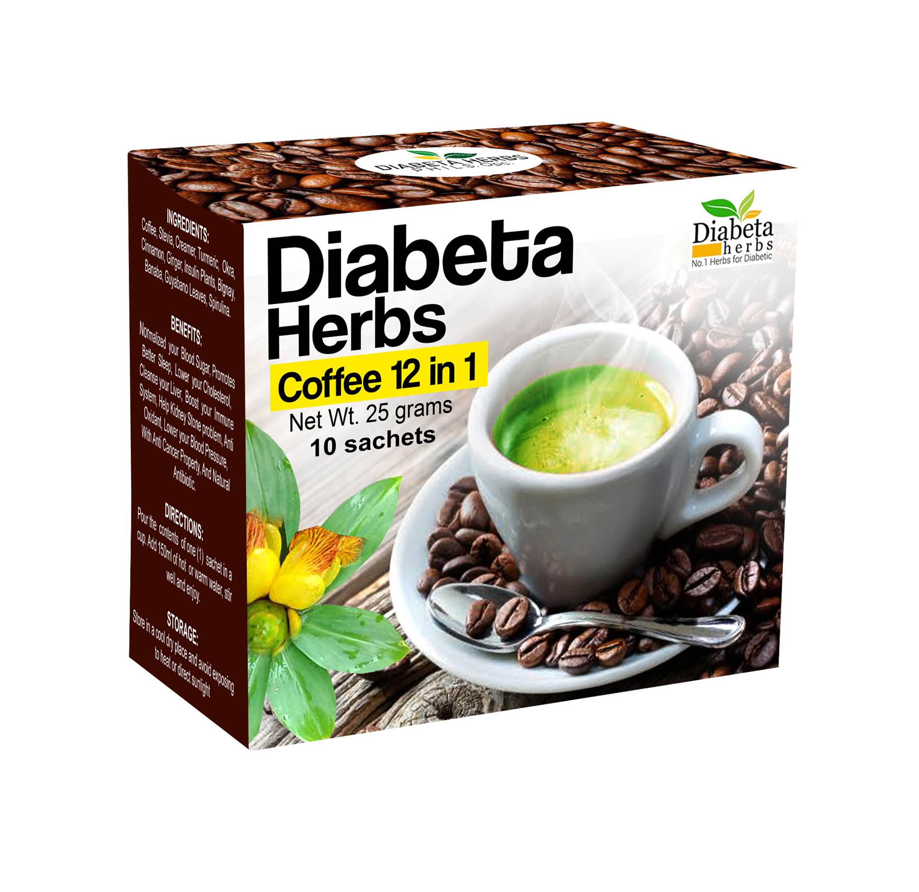 Diabeta Herbs Coffee 12 in 1 10 sachets Lazada PH