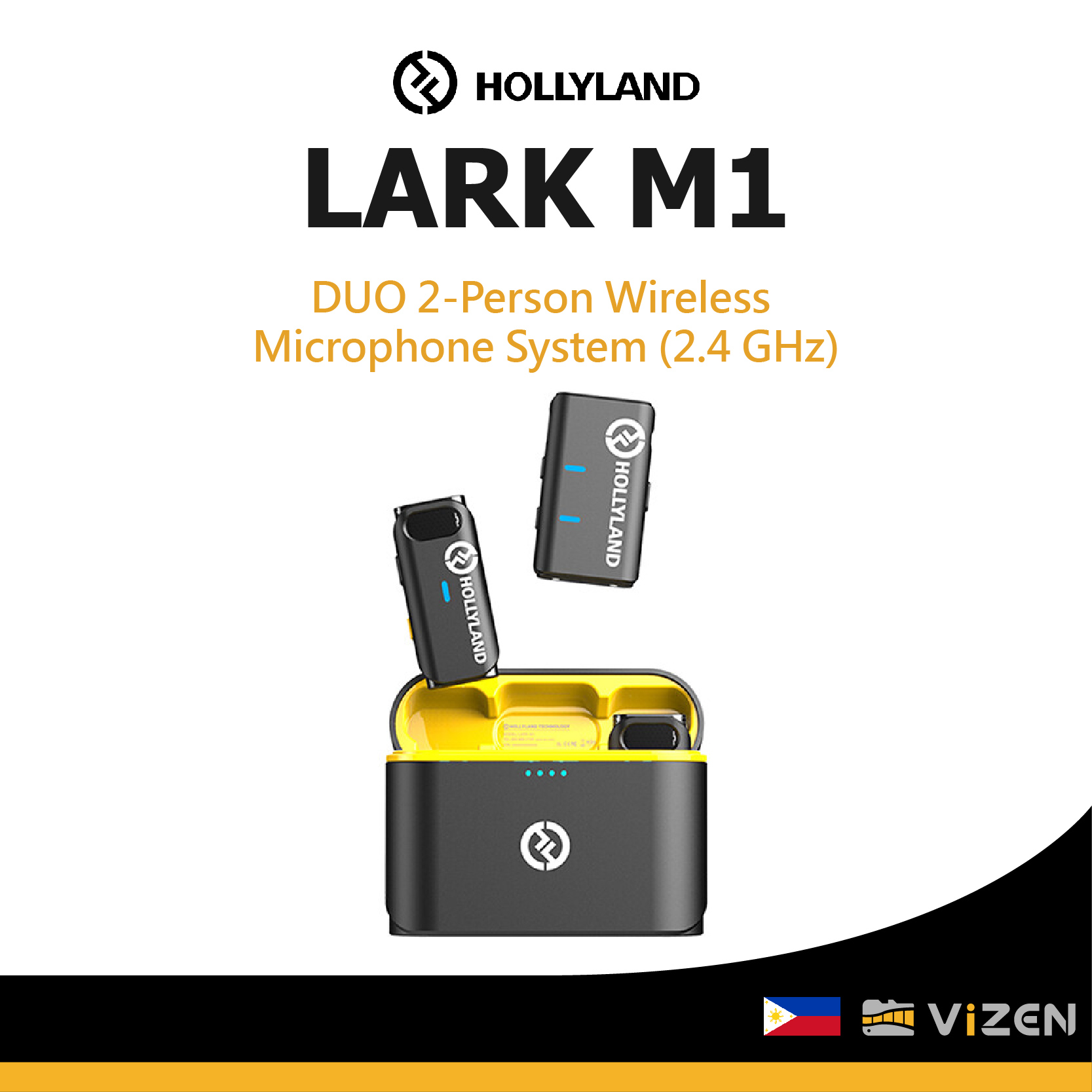 Hollyland LARK M1 DUO 2-Person Wireless Microphone System 2.4 GHz