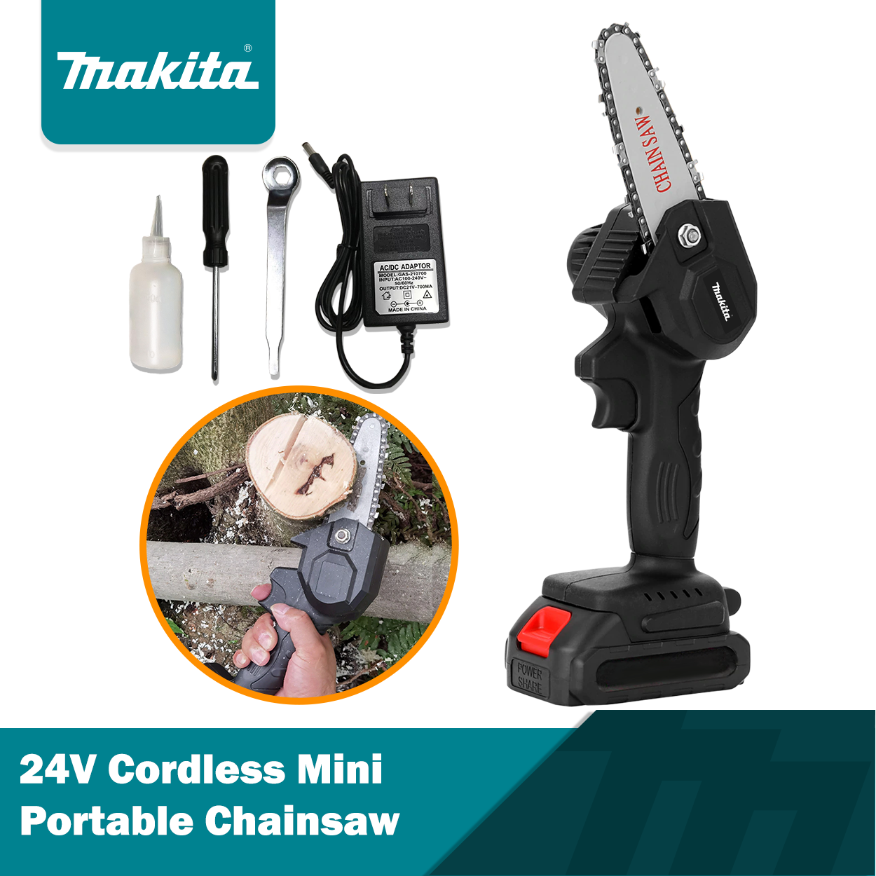 Makita Mini Chainsaw Electric Portable and Cordless Chain Saw Gergaji