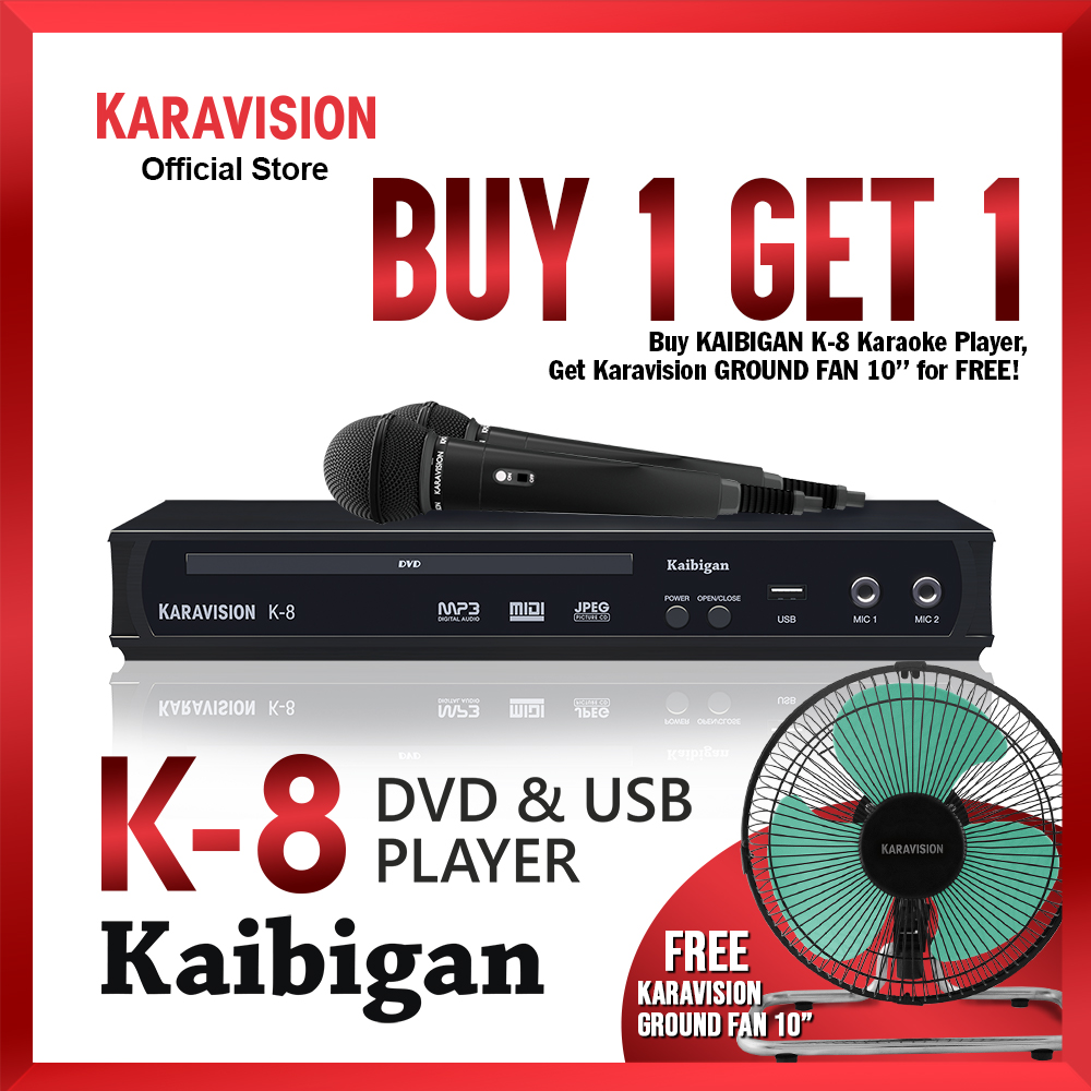 Karavision Kaibigan K8 Karaoke DVD Player with free 2 microphone