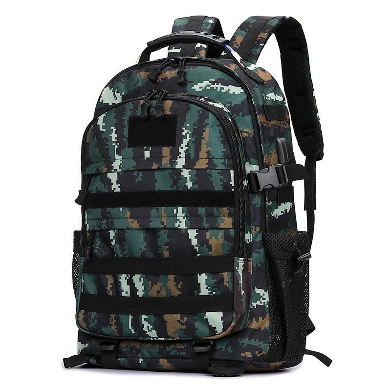 Backpack Men's Outdoor Tactics Backpack Hiking Backpack Large Capacity Exercise Camouflage Schoolbag Camping Luggage Bag Wholesale ⬅️