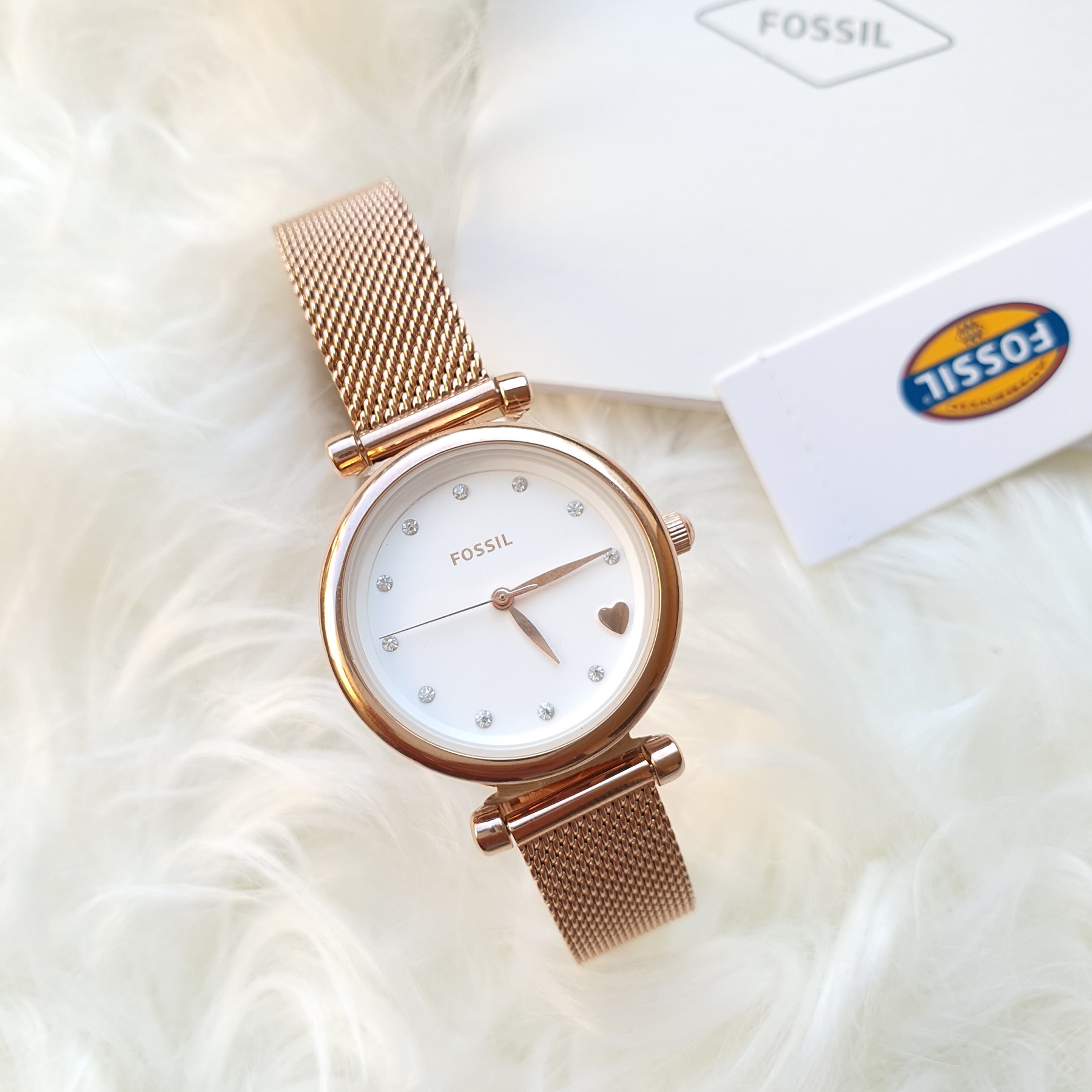 fossil heart watch women's