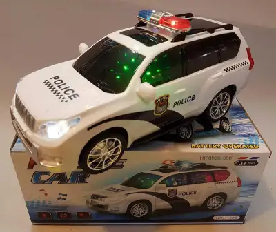 Police City SUV Bump and Go Police Car Battery Operated Siren Sound and Light Effect Toy High Quality Toy