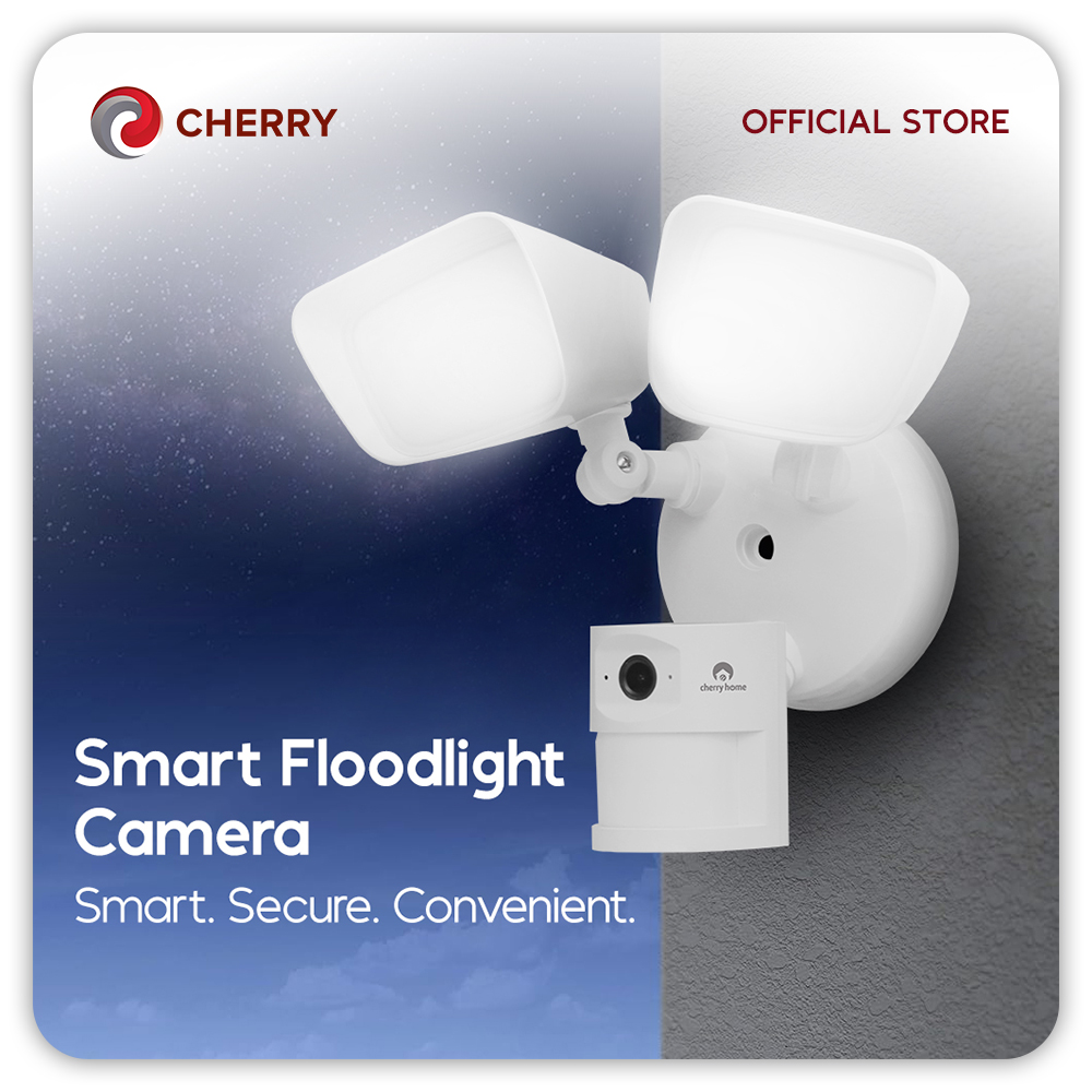 CHERRY Smart Floodlight Camera (140° Wide Angle) CCTV 140° Wide