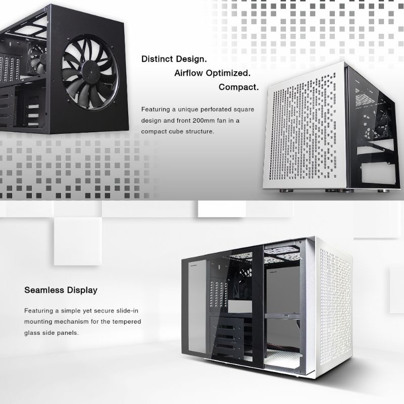 durable Tecware Quad Mini Cube MATX / ITX Desktop Computer PC case ...