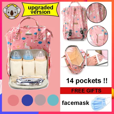 Multifunction Nursing Bag Baby Care Mommy Diaper Travel Bag with FREEBIES
