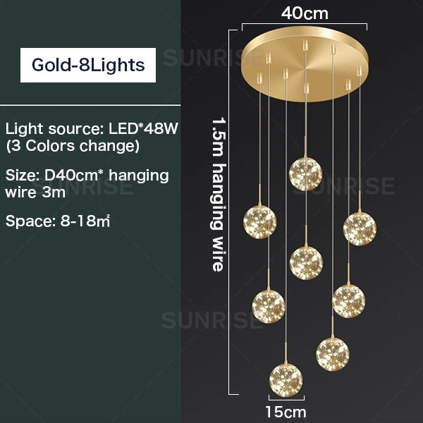 Nordic stair long chandelier Living Room Lamp restaurant Chandeliers Dining Room Light High