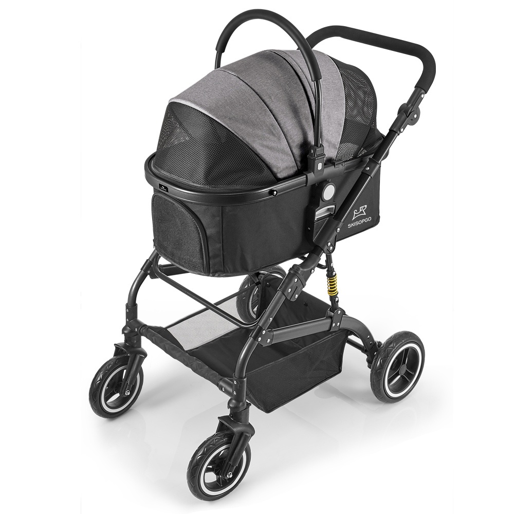 Pet Stroller Carrier For Dogs Detachable Foldable Portable Cat And Dog