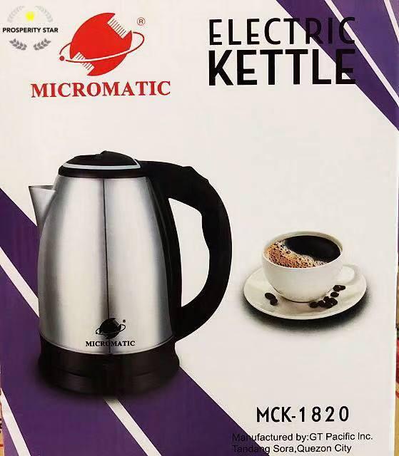 PS STAR Micromatic MCK1820 1.8L Stainless steel Electric Kettle Indicator Light Kettle