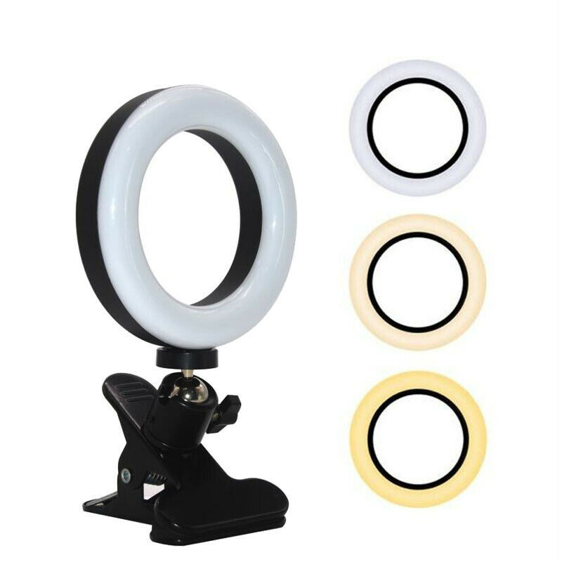 LED Ring Light Camera Video Conference Lighting Kit Display Dimmable