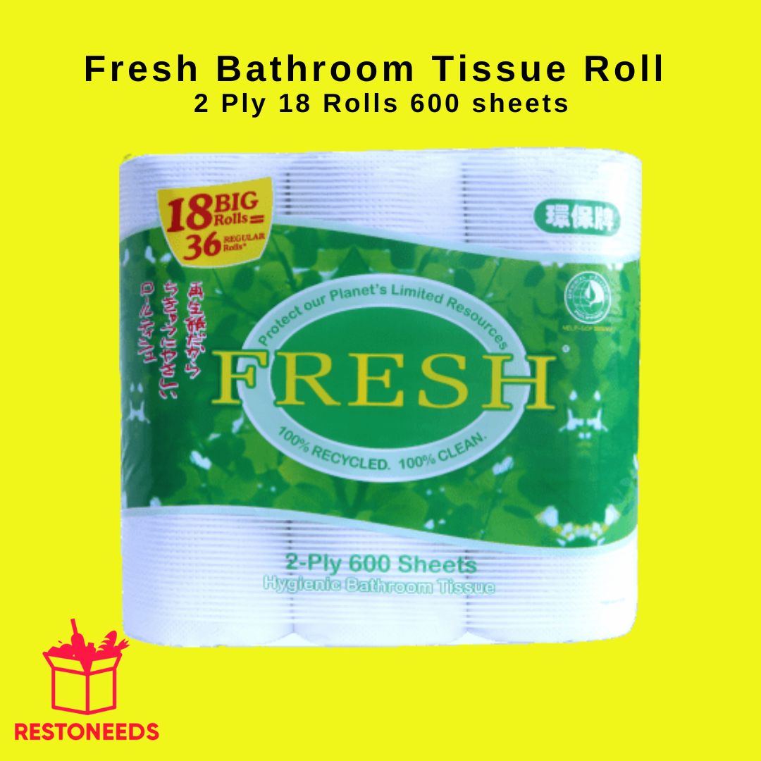 Fresh Bathroom Tissue Roll 2 Ply 18 Rolls 600 sheets Lazada PH