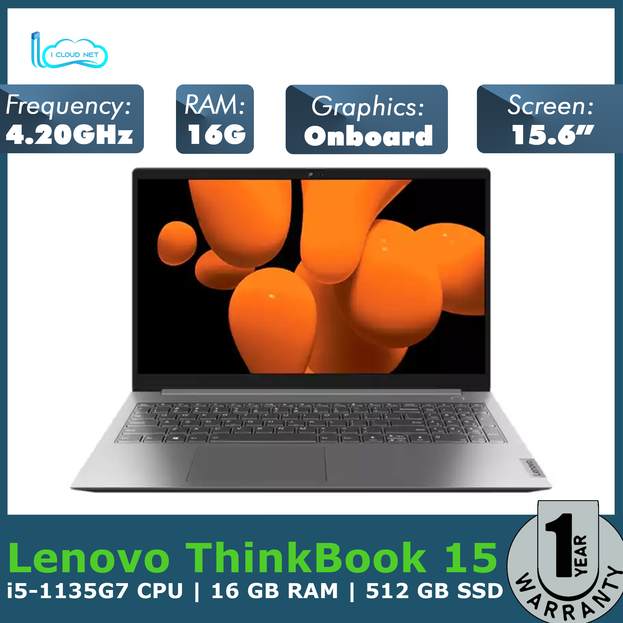 Lenovo ThinkBook 15 Laptop | i5-1135G7 CPU | 16GB RAM | 512G solid ...