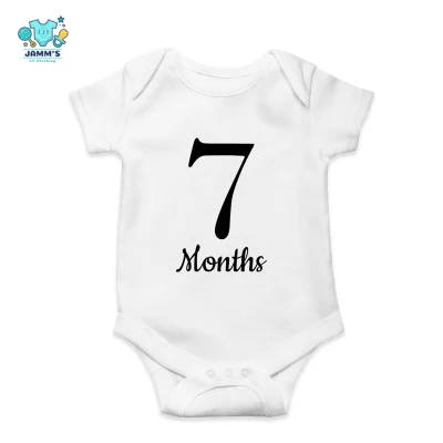 Baby Onesies Seven Months Old Milestone - 7 Months