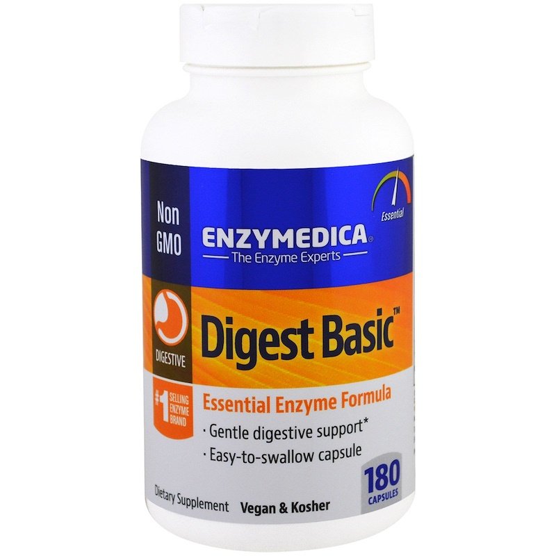 Enzymedica, Digest Basic, Essential Enzyme Formula, 180 Capsules ...