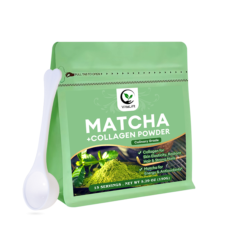 VitaLift Nutrition Bột Collagen Peptide thủy phân Matcha, Trà xanh Matcha Nhật Bản tốt cho sức khỏe đường ruột, hỗ trợ khớp, năng lượng, tóc, da và móng tay Keto thân thiện