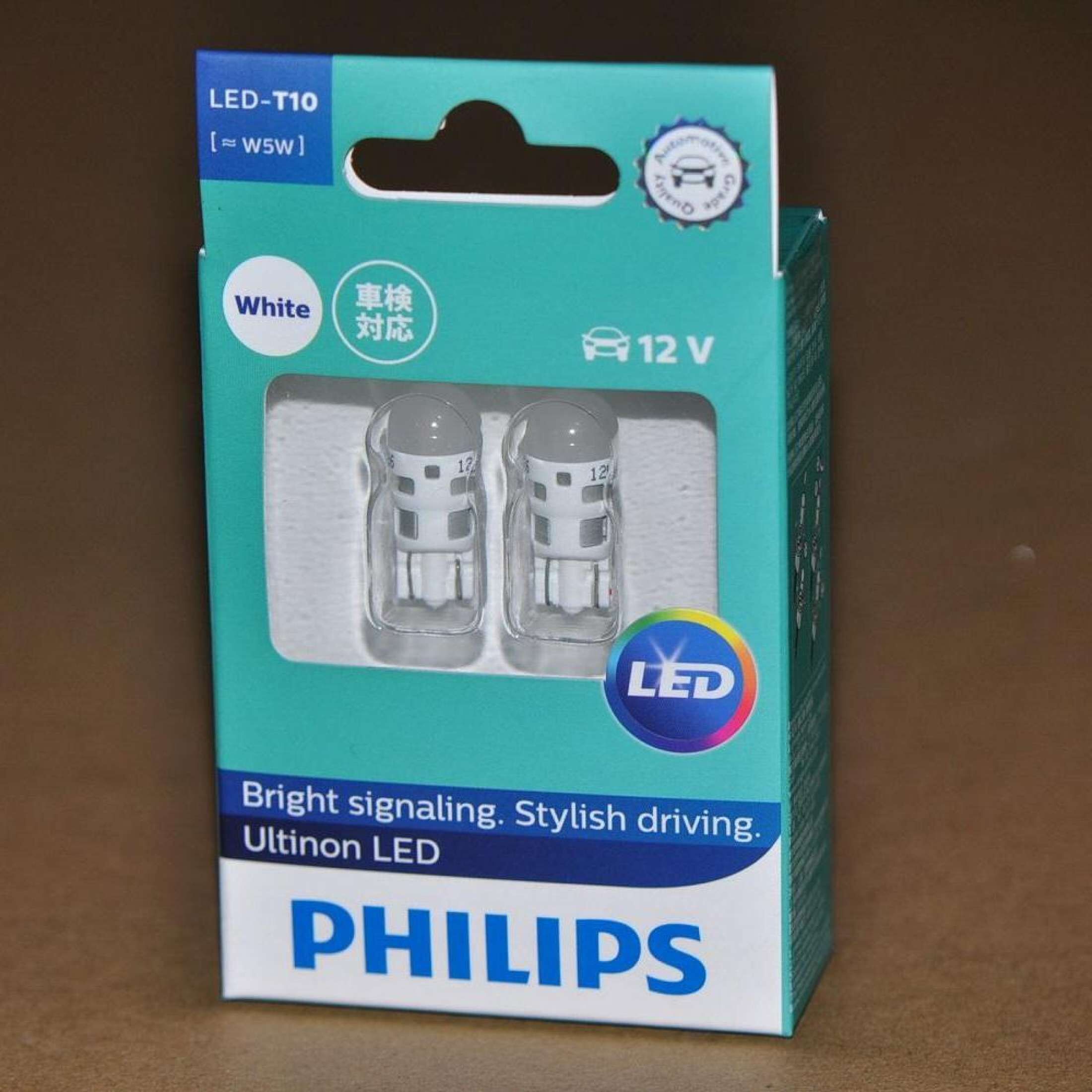 Philips T10 Ultinon LED W5W 6000K white , Osram alternative- PAIR