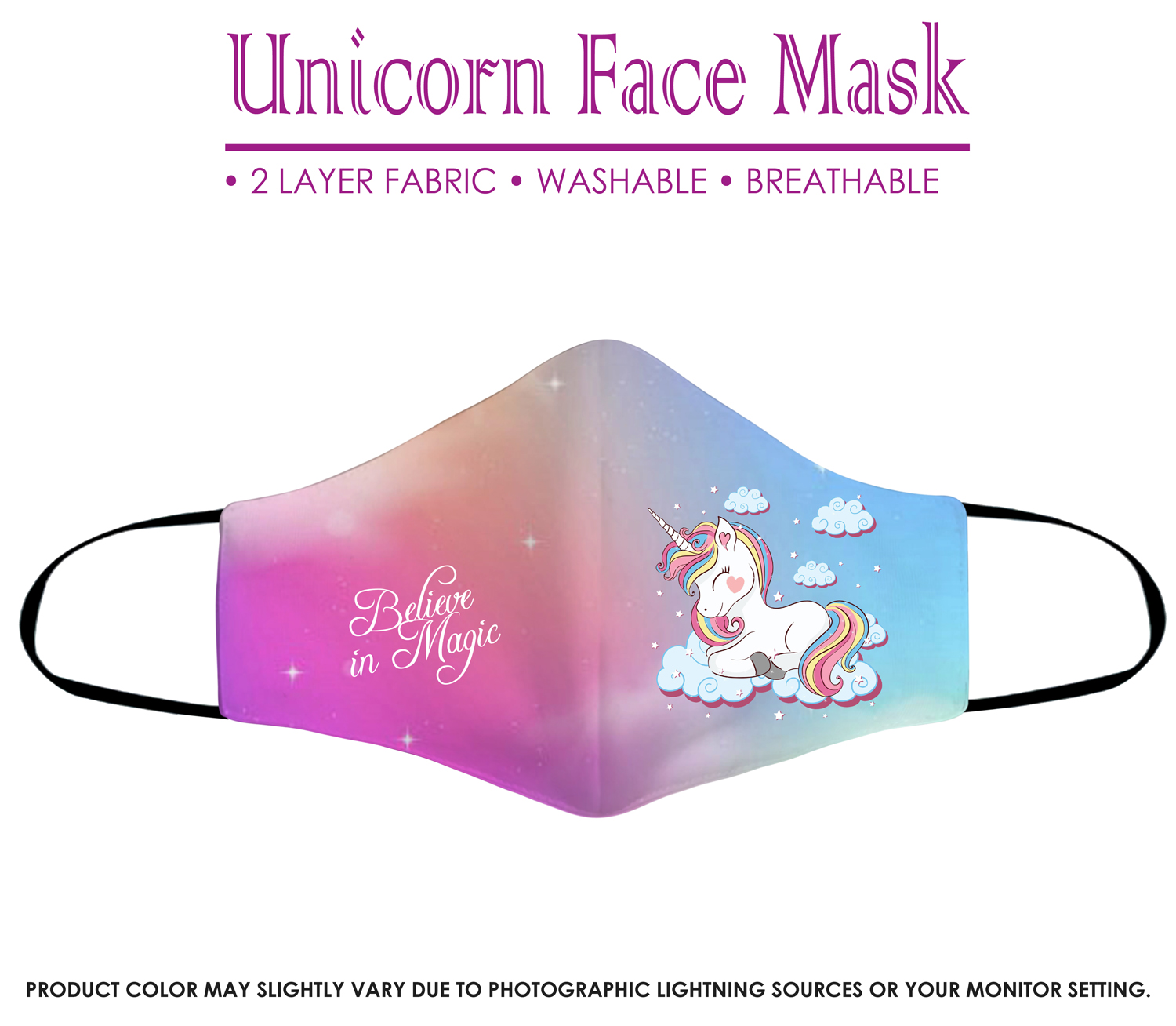 Cute Unicorn Face Mask for Kids and Adult Lazada PH